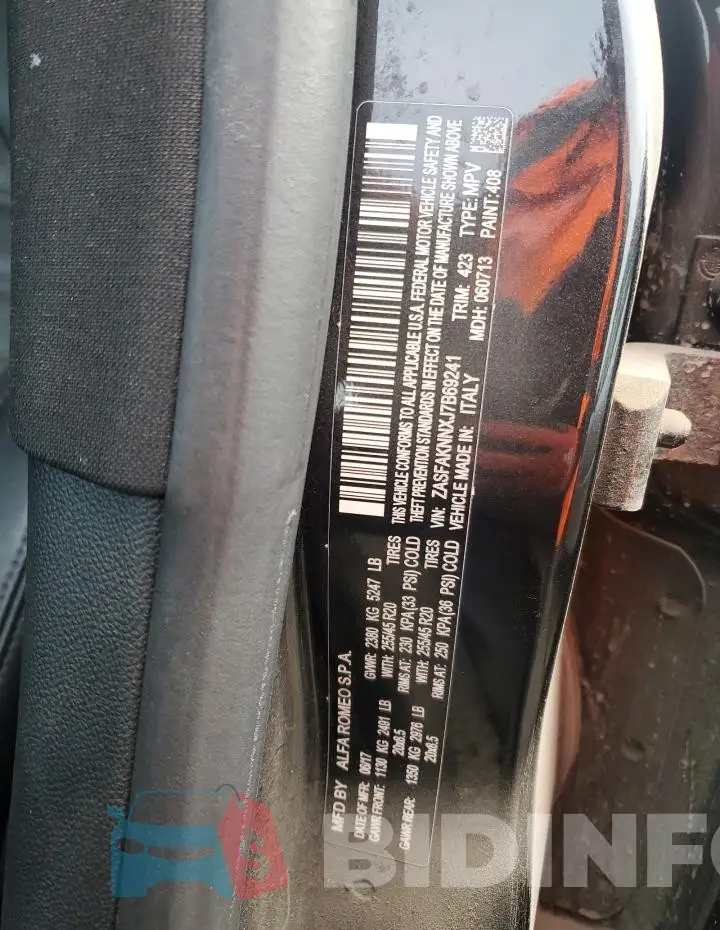 ZASFAKNNXJ7B69241 Photo# 12