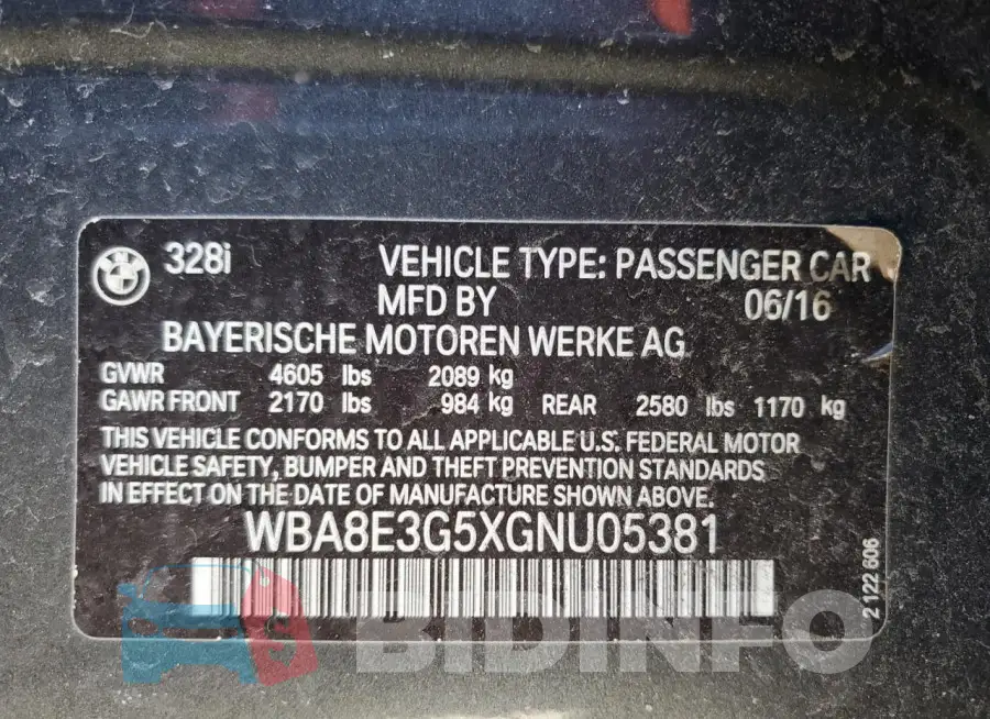 WBA8E3G5XGNU05381 Photo# 12