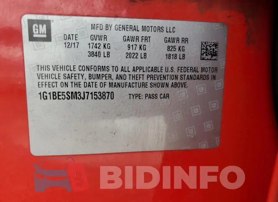1G1BE5SM3J7153870 Photo# 13