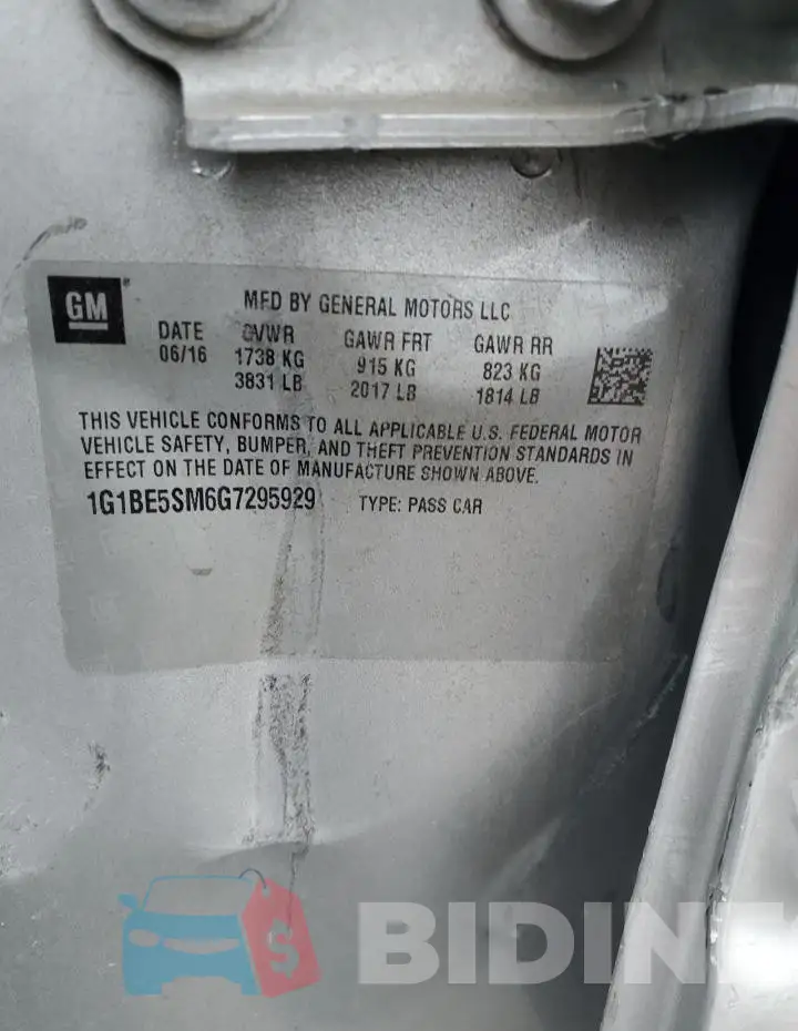 1G1BE5SM6G7295929 Photo# 12