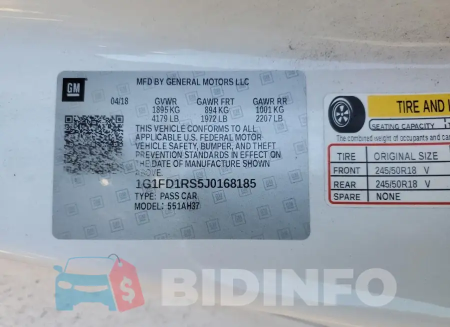 1G1FD1RS5J0168185 Photo# 13