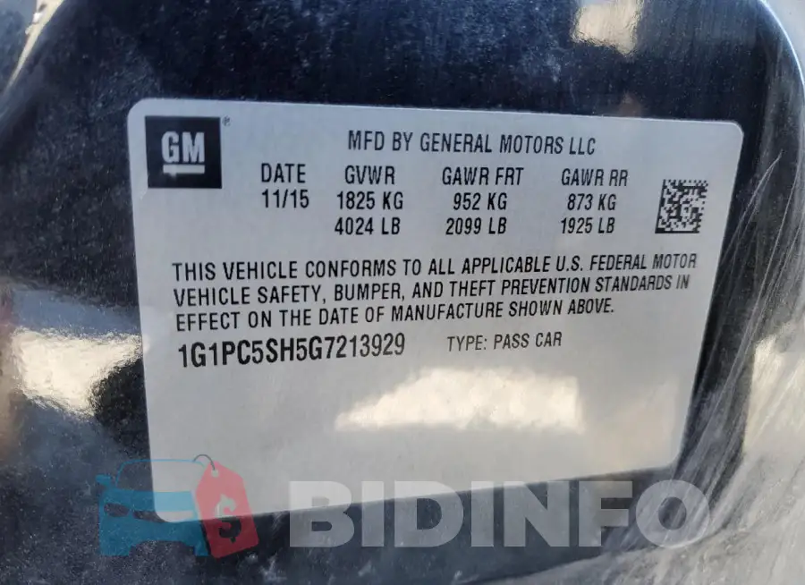1G1PC5SH5G7213929 Photo# 12