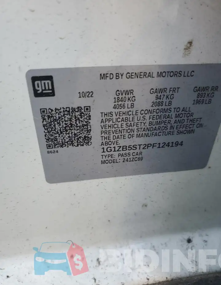 1G1ZB5ST2PF124194 Photo# 12