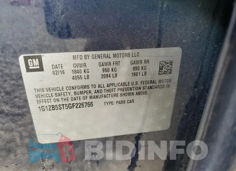 1G1ZB5ST5GF226766 Photo# 12