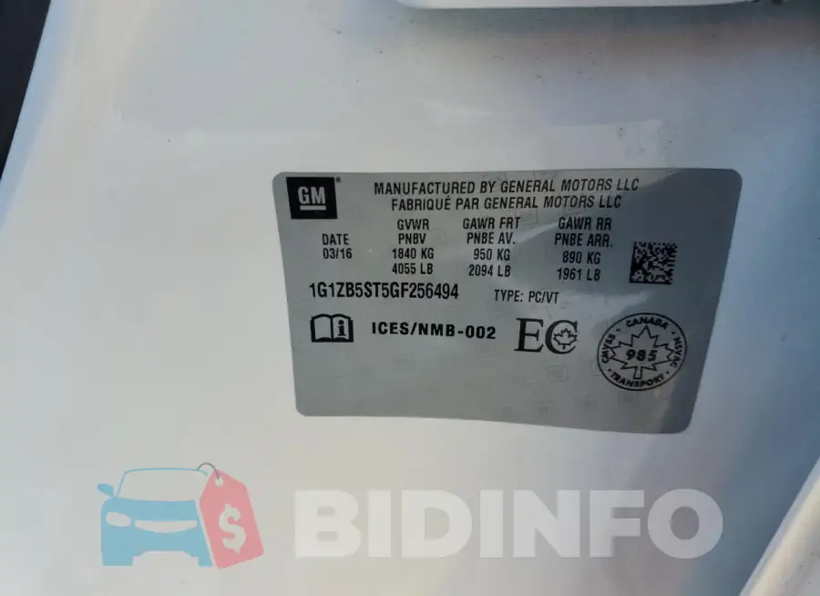 1G1ZB5ST5GF256494 Photo# 12