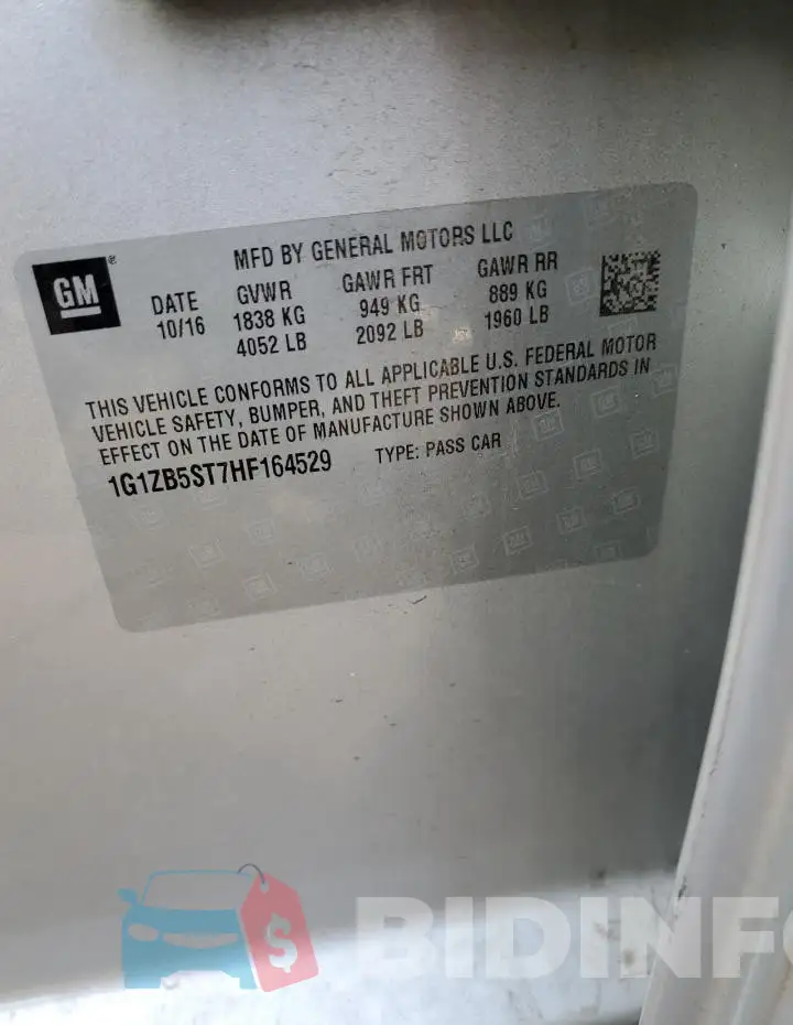 1G1ZB5ST7HF164529 Photo# 12