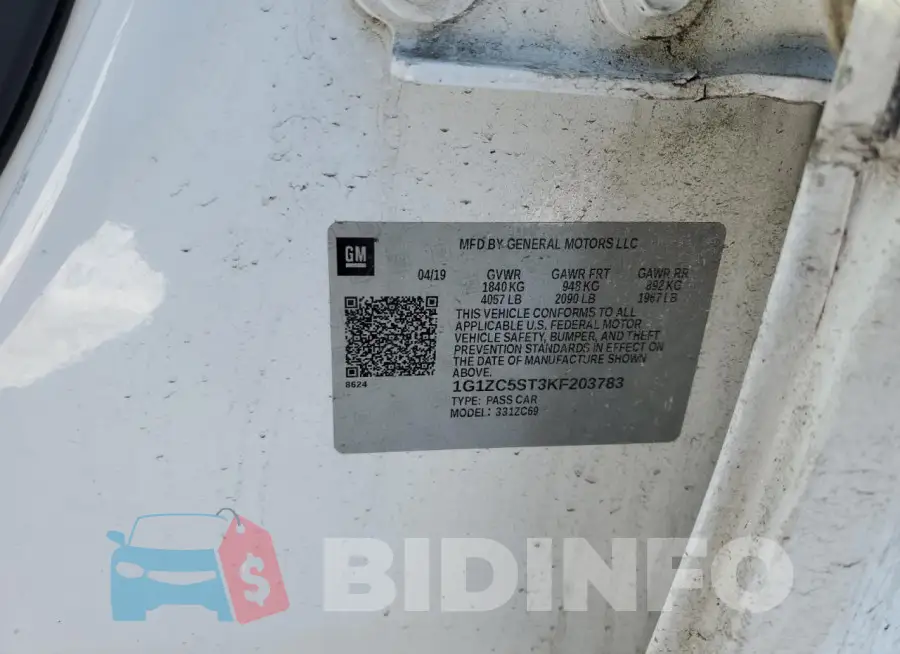 1G1ZC5ST3KF203783 Photo# 12