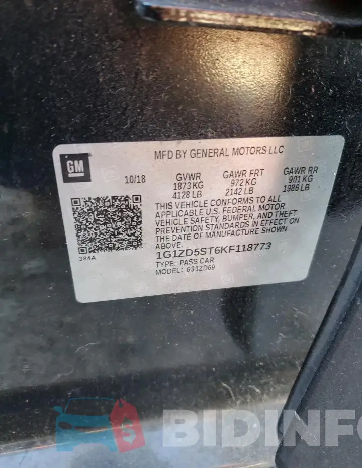 1G1ZD5ST6KF118773 Photo# 13
