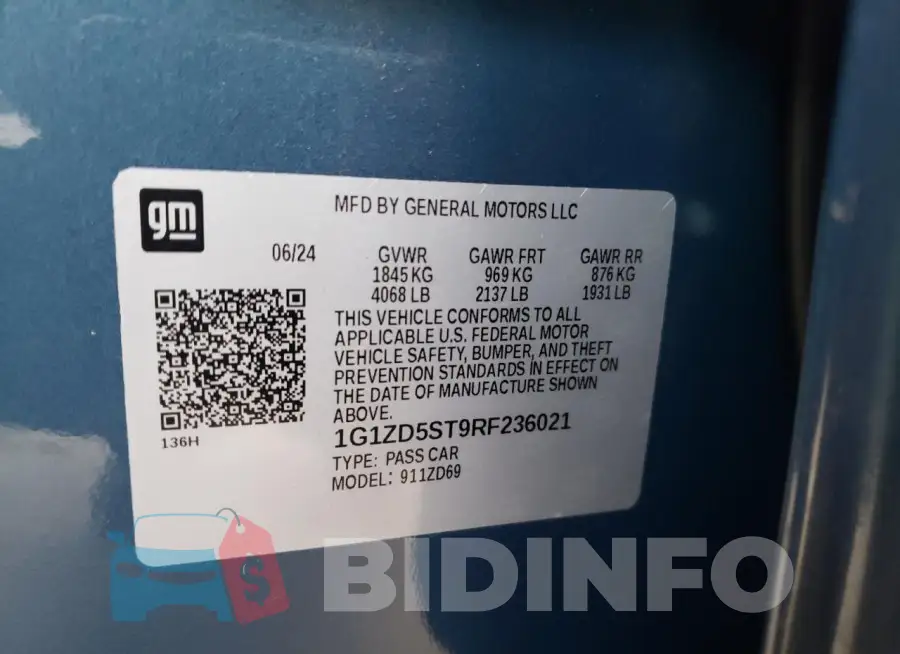 1G1ZD5ST9RF236021 Photo# 12