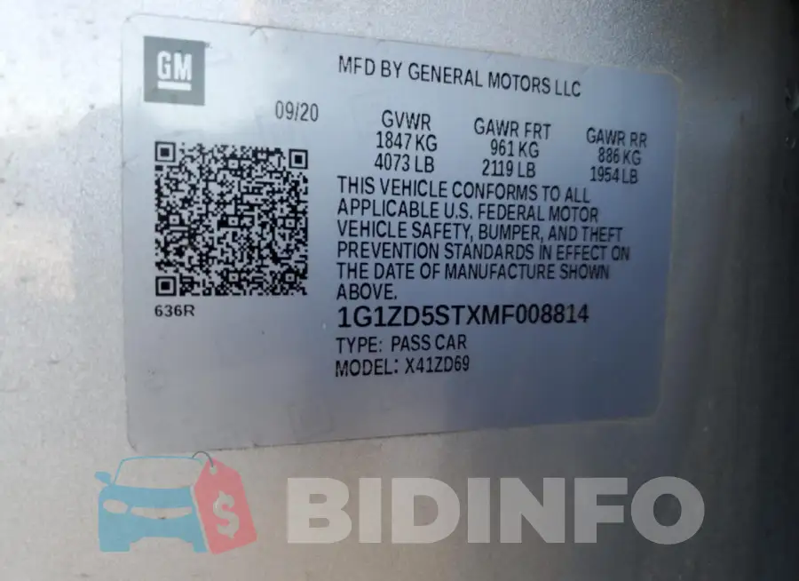 1G1ZD5STXMF008814 Photo# 12