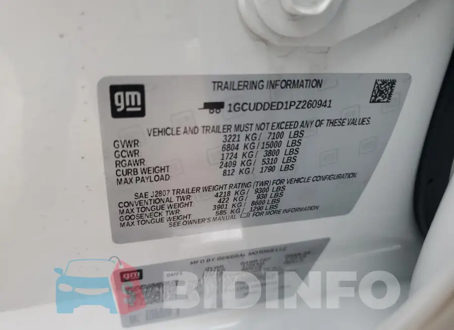 1GCUDDED1PZ260941 Photo# 12