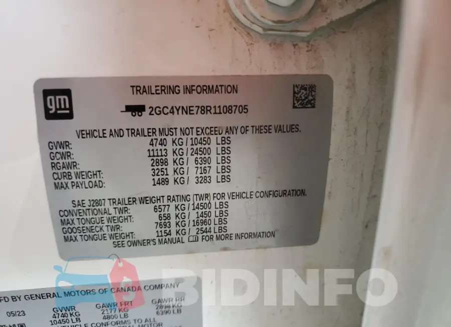 2GC4YNE78R1108705 Photo# 12