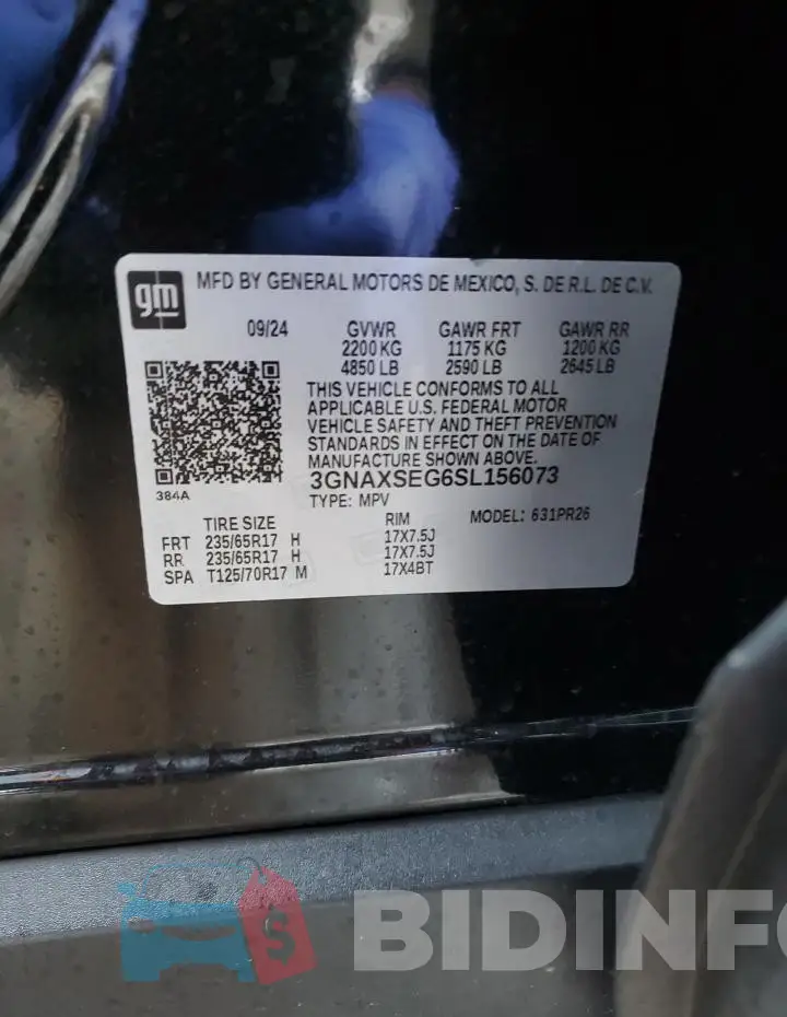 3GNAXSEG6SL156073 Photo# 13