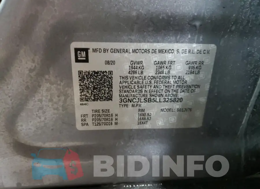 3GNCJLSB5LL325820 Photo# 12