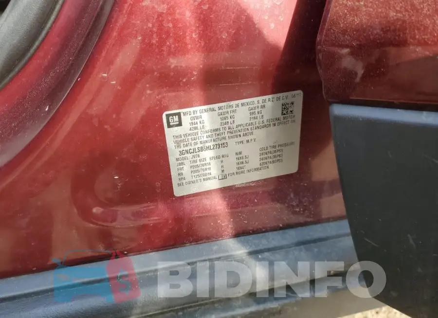 3GNCJLSB6HL273153 Photo# 13