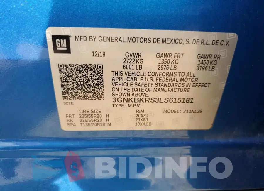 3GNKBKRS3LS615181 Photo# 13