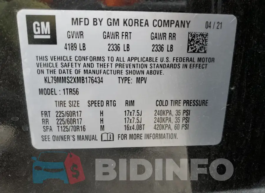KL79MMS2XMB176434 Photo# 12