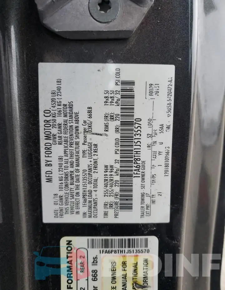 1FA6P8TH1J5135570 Photo# 13