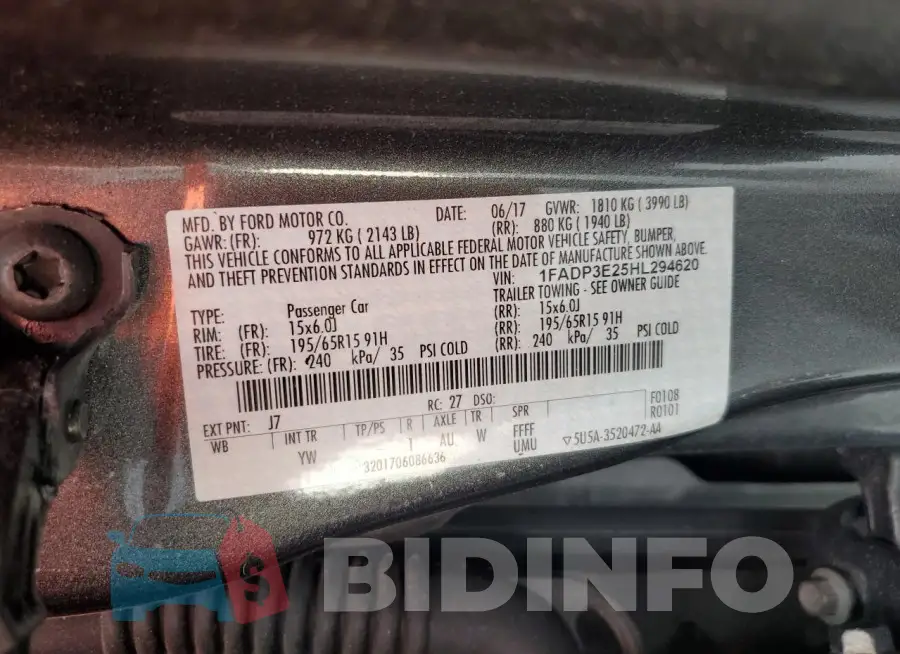 1FADP3E25HL294620 Photo# 12