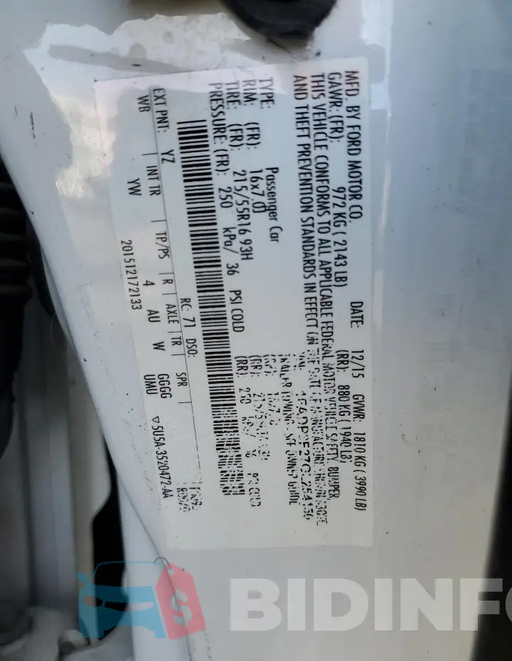 1FADP3F27GL254150 Photo# 12