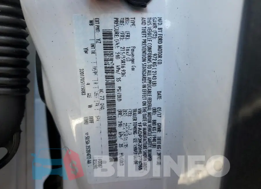 1FADP3K20HL278765 Photo# 12