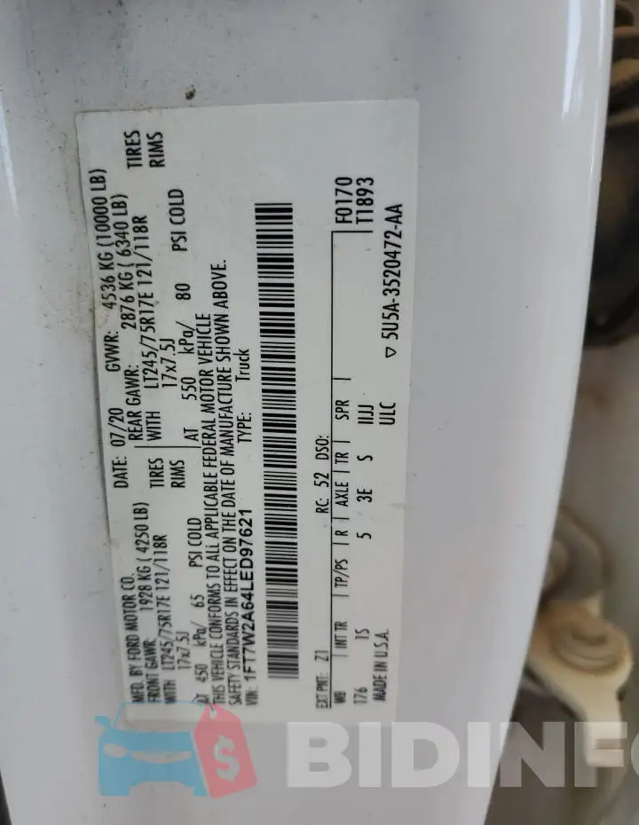 1FT7W2A64LED97621 Photo# 12