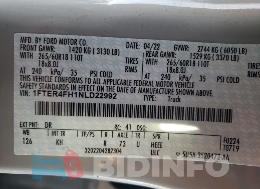 1FTER4FH1NLD22992 Photo# 12
