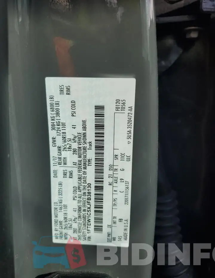 1FTEW1C5XJFB38130 Photo# 12