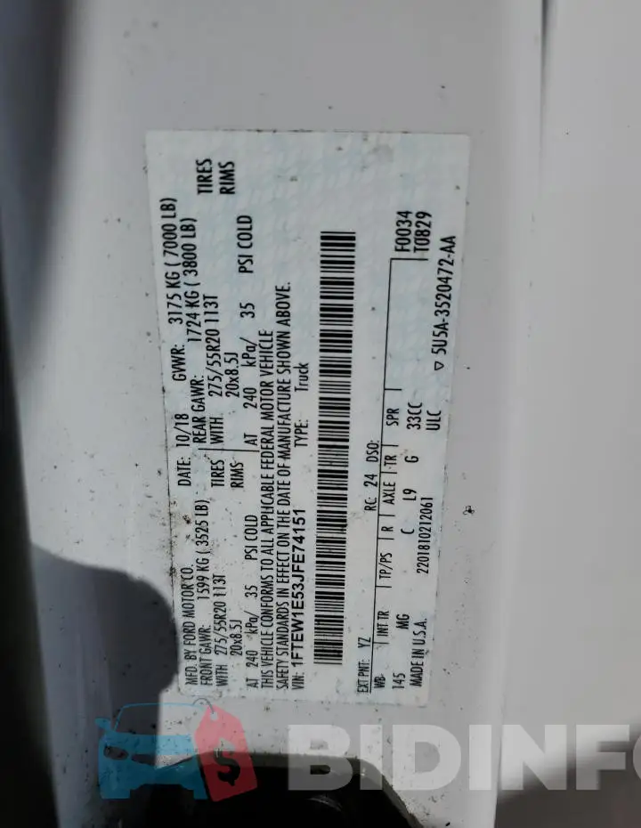 1FTEW1E53JFE74151 Photo# 12