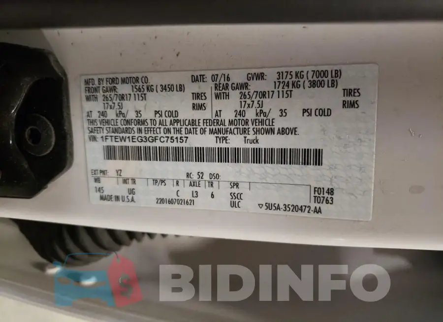 1FTEW1EG3GFC75157 Photo# 12