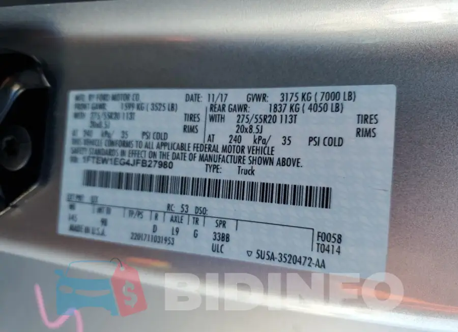 1FTEW1EG4JFB27980 Photo# 13