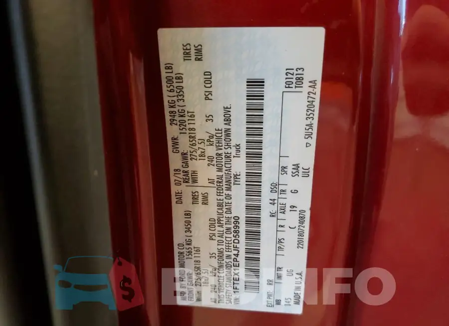 1FTEX1EP4JFD58990 Photo# 13