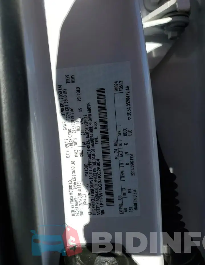 1FTFW1EG9JKC26984 Photo# 12