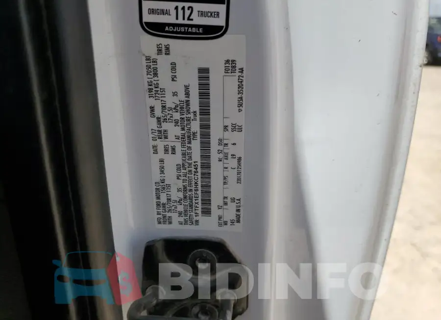 1FTFX1EF6HKC76451 Photo# 12