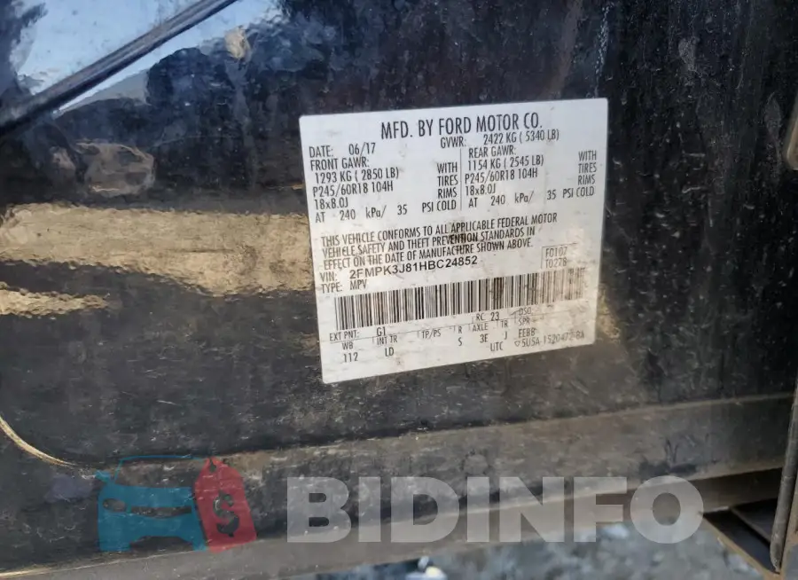2FMPK3J81HBC24852 Photo# 13
