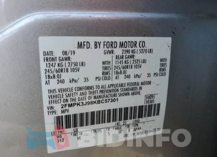 2FMPK3J98KBC57301 Photo# 13