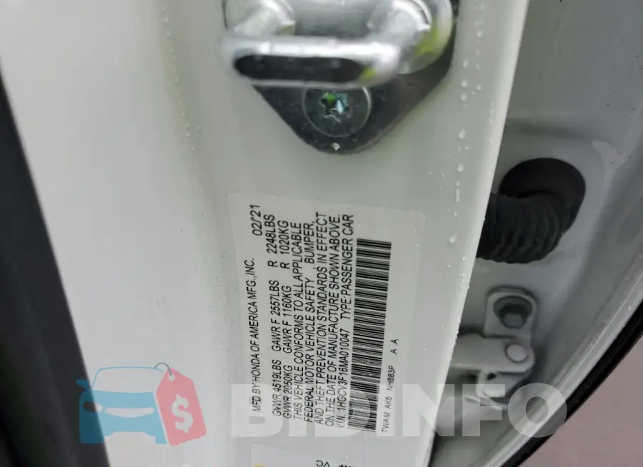 1HGCV3F16MA010047 Photo# 12