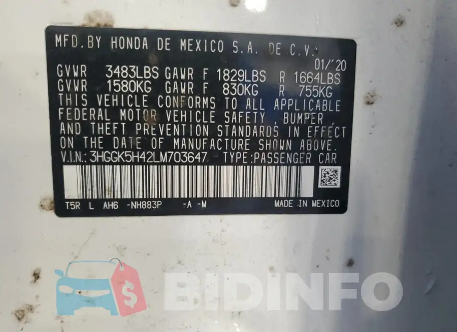 3HGGK5H42LM703647 Photo# 12