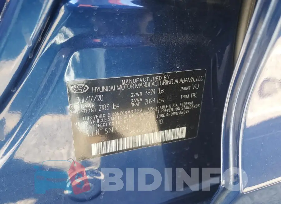 5NPD84LF2LH607610 Photo# 12
