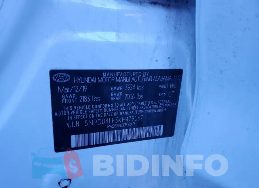5NPD84LF3KH479067 Photo# 12