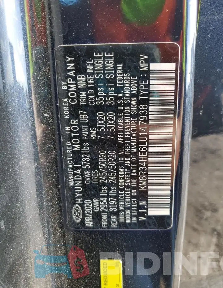 KM8R34HE6LU147938 Photo# 13