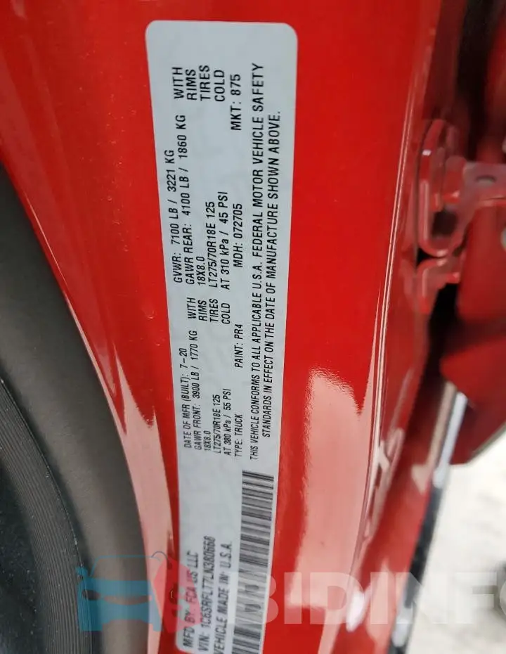 1C6SRFLT7LN380668 Photo# 13
