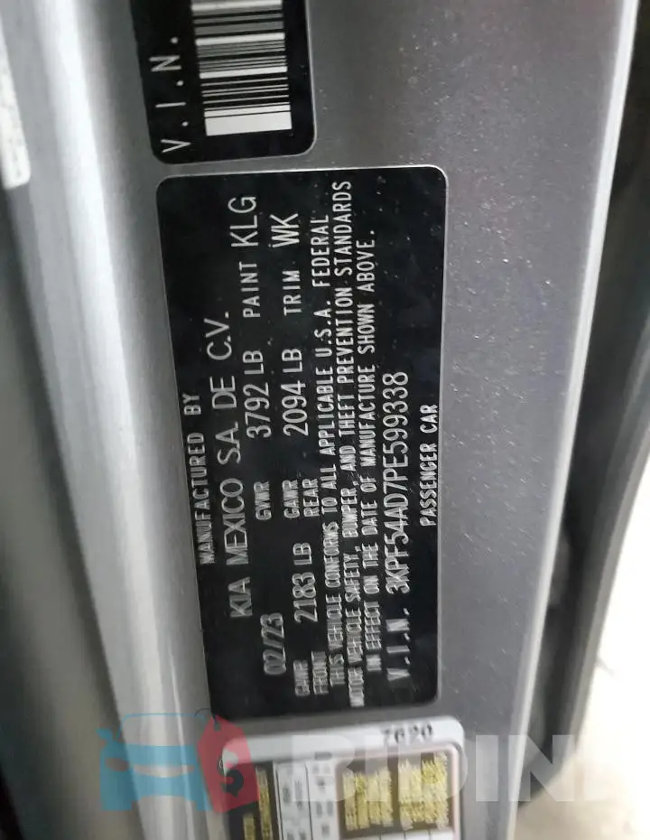 3KPF54AD7PE599338 Photo# 12