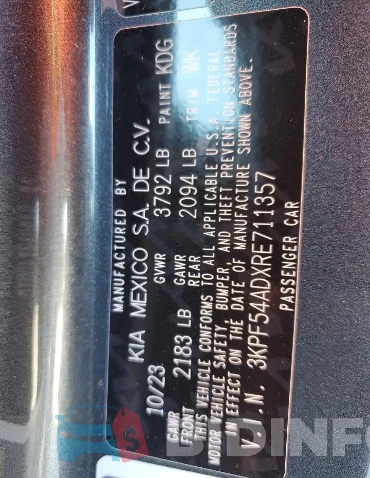 3KPF54ADXRE711357 Photo# 13