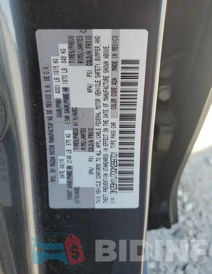 3MZBM1U70GM299701 Photo# 12