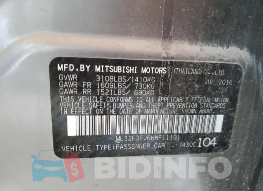 ML32F3FJ6HHF11191 Photo# 13