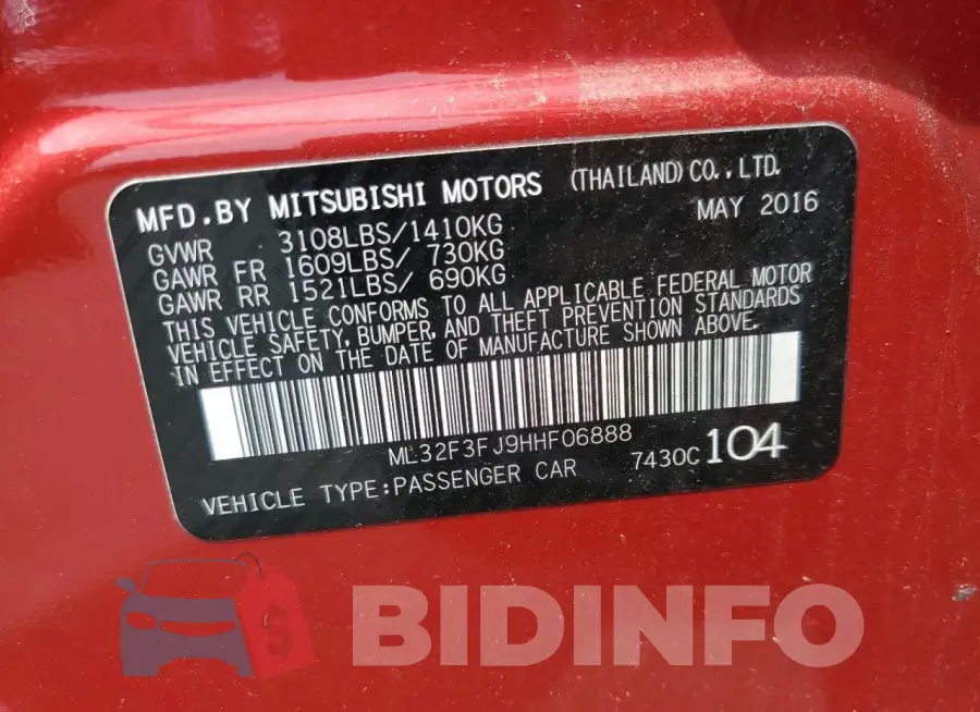 ML32F3FJ9HHF06888 Photo# 12