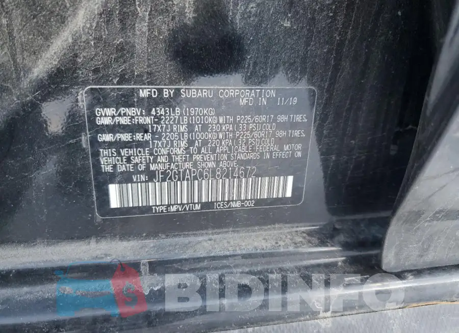 JF2GTAPC6L8214672 Photo# 12