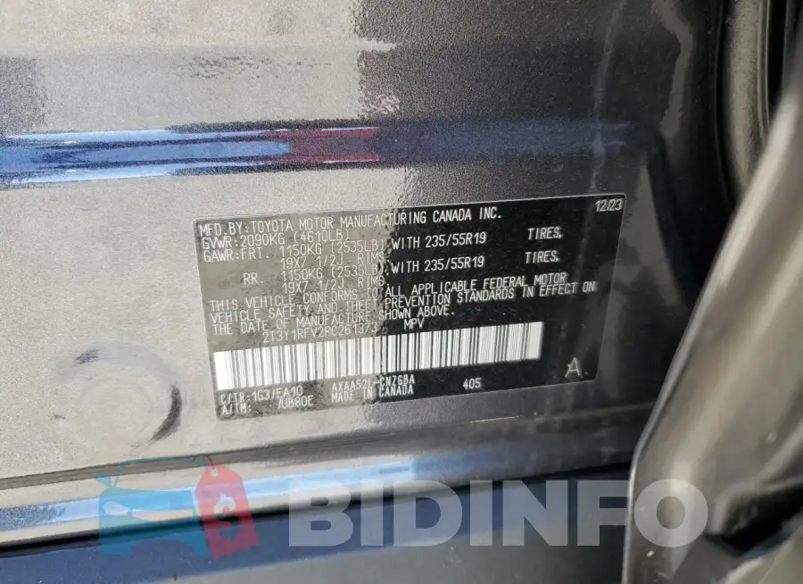 2T3Y1RFV2RC261373 Photo# 13