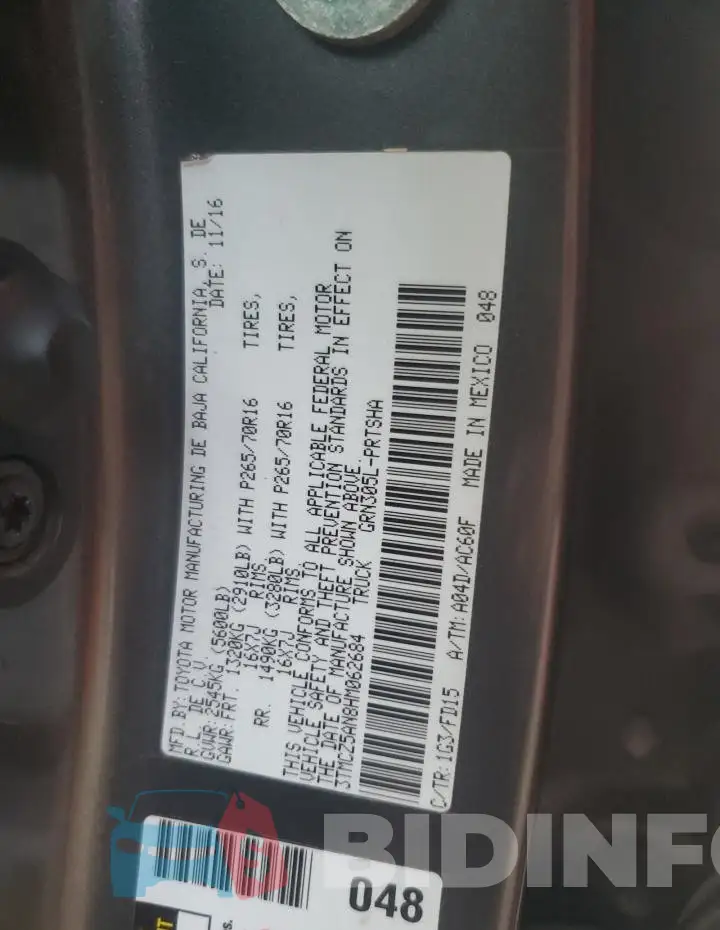 3TMCZ5AN8HM062684 Photo# 12